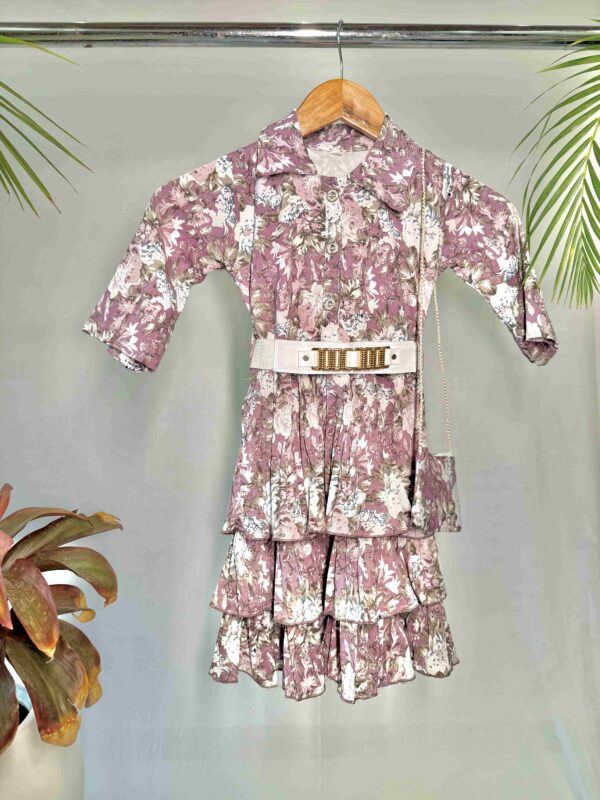 Lavender bloom shirt dress